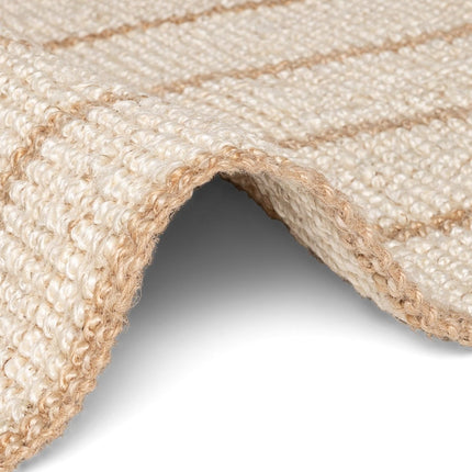 Juten vloerkleden - Elle Decoration Harvest jute vloerkleed Sierra Naturel Ivoor/Goud - Vloerkledenloods