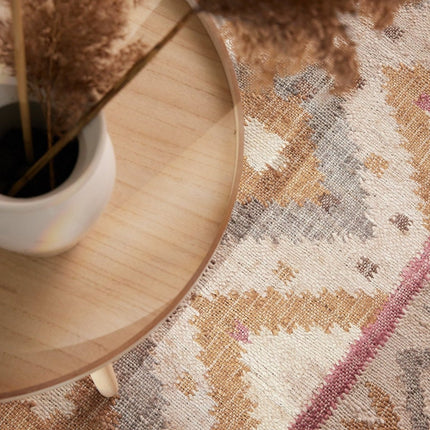 Juten vloerkleden - Elle Decoration Roya Afghaans kelim vloerkleed Imani Crème/Multicolor - Vloerkledenloods