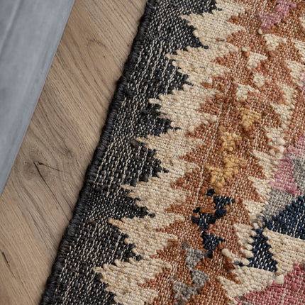 Juten vloerkleden - Elle Decoration Roya Afghaans kelim vloerkleed Parsa Crème/Multicolor - Vloerkledenloods