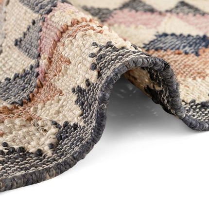 Juten vloerkleden - Elle Decoration Roya Afghaans kelim vloerkleed Parsa Crème/Multicolor - Vloerkledenloods