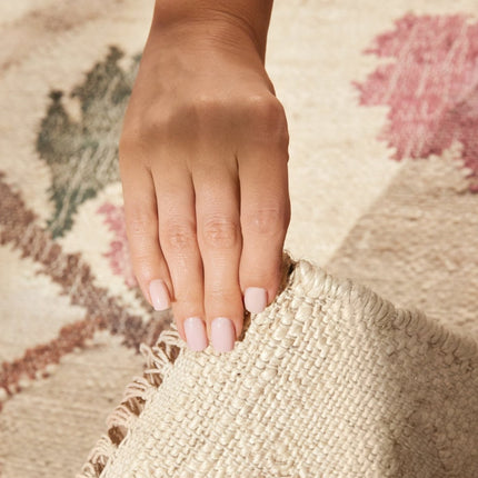 Juten vloerkleden - Elle Decoration Roya Afghaans kelim vloerkleed Violette Crème/Multicolor - Vloerkledenloods