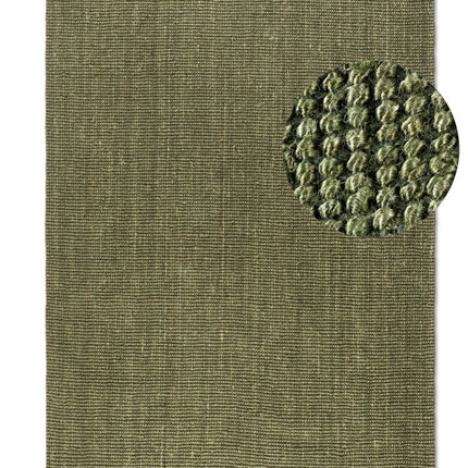 Juten vloerkleden - Hanse Home bouclé juten vloerkleed Jaipur Junglegroen - Vloerkledenloods