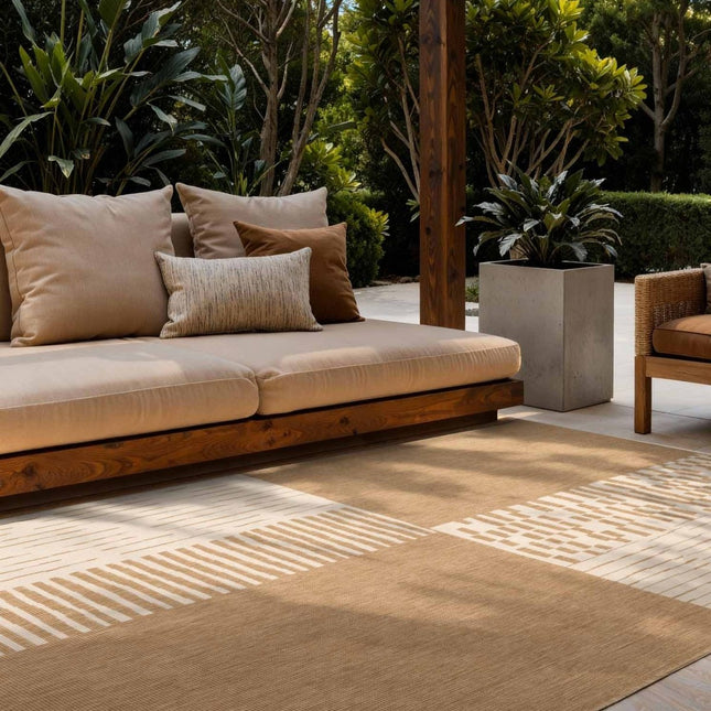 Juten vloerkleden - Ted Baker Haringey buitenkleed Acacia Jute Wit - Vloerkledenloods