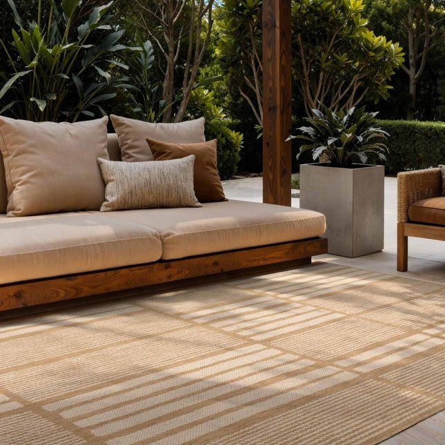 Juten vloerkleden - Ted Baker Haringey buitenkleed Allington Jute Wit - Vloerkledenloods