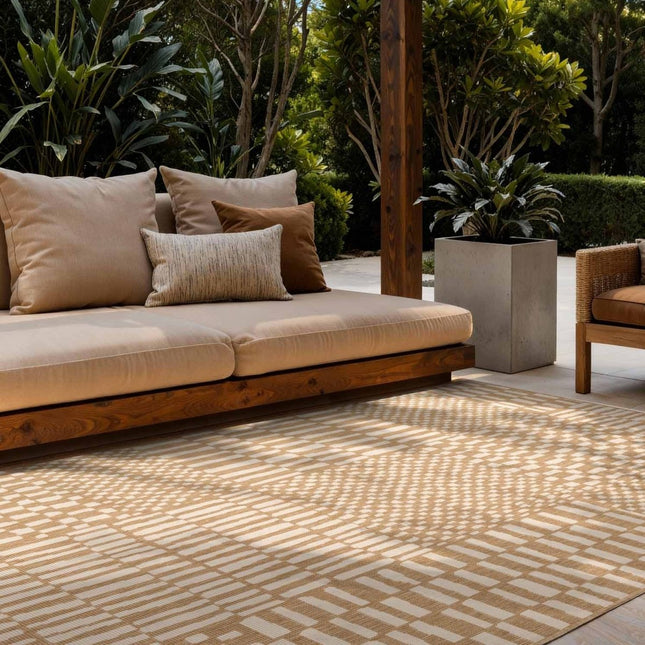 Juten vloerkleden - Ted Baker Haringey buitenkleed Barkham Jute Wit - Vloerkledenloods