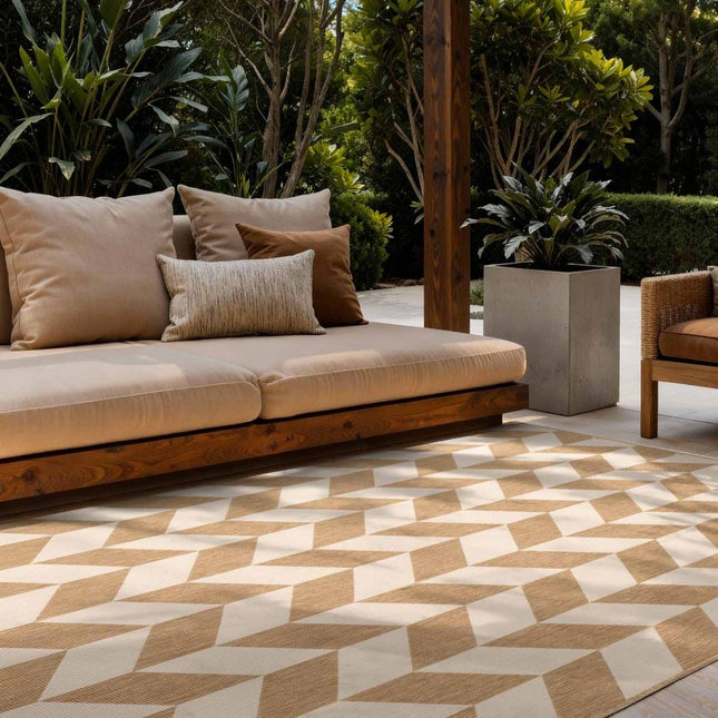 Juten vloerkleden - Ted Baker Haringey buitenkleed Terrick Jute Wit - Vloerkledenloods