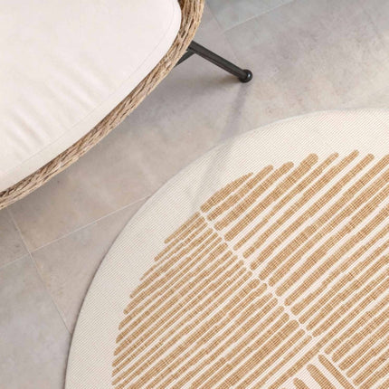 Juten vloerkleden - Ted Baker Haringey rond buitenkleed Bounds Jute Wit - Vloerkledenloods