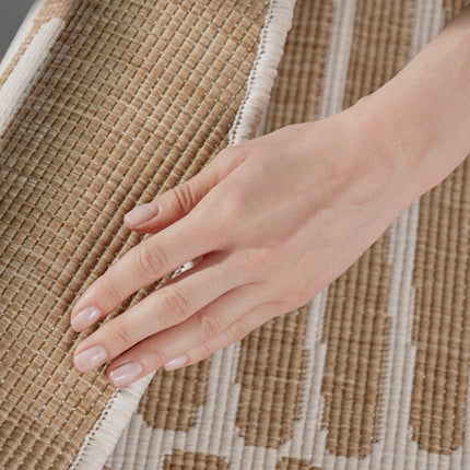 Juten vloerkleden - Ted Baker Haringey rond buitenkleed Bounds Jute Wit - Vloerkledenloods