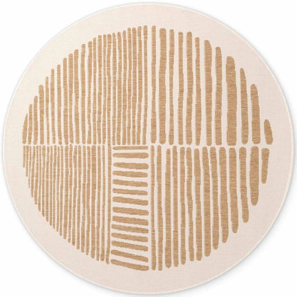 Juten vloerkleden - Ted Baker Haringey rond buitenkleed Bounds Jute Wit - Vloerkledenloods