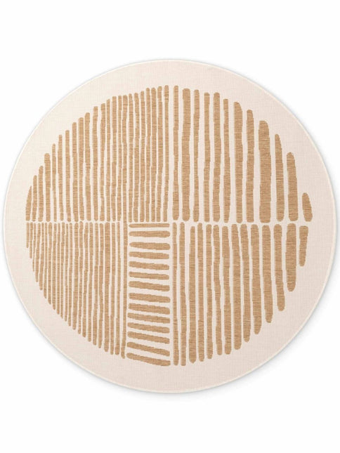 Juten vloerkleden - Ted Baker Haringey rond buitenkleed Bounds Jute Wit - Vloerkledenloods