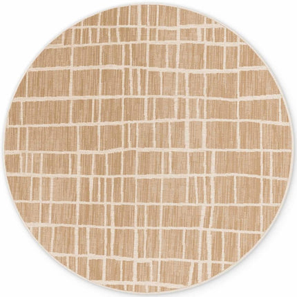 Juten vloerkleden - Ted Baker Haringey rond buitenkleed Crouch Jute Wit - Vloerkledenloods