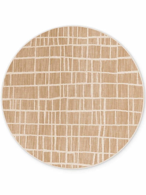 Juten vloerkleden - Ted Baker Haringey rond buitenkleed Crouch Jute Wit - Vloerkledenloods