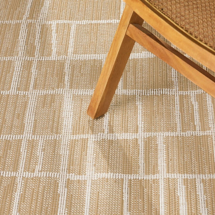 Juten vloerkleden - Ted Baker Haringey rond buitenkleed Crouch Jute Wit - Vloerkledenloods
