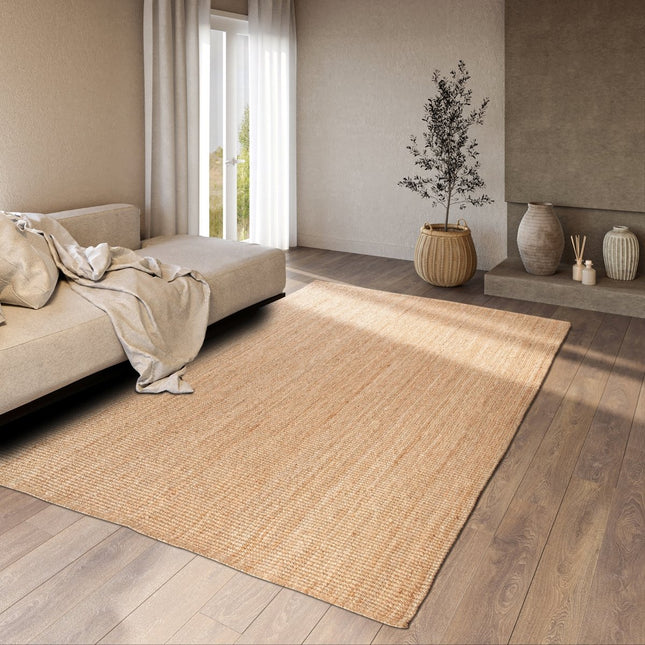 Juten vloerkleden - Villeroy & Boch 1791 jute vloerkleed Rosalie Naturel Goud - Vloerkledenloods