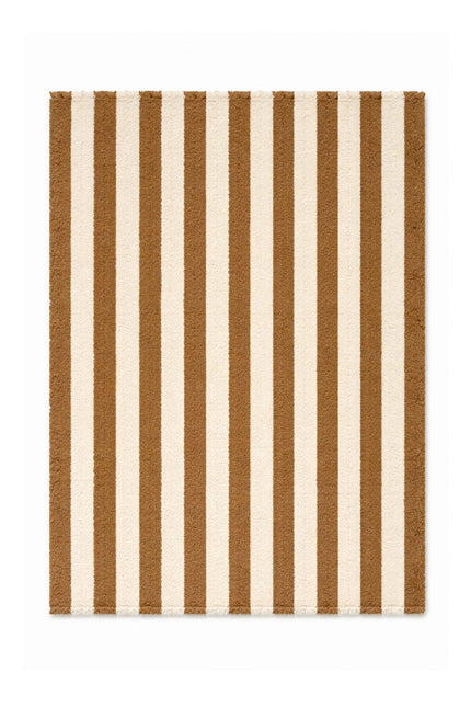 Katoenen Lopers - Lorena Canals Cabana Lines katoenen loper Stripes Naturel/Ochre - Vloerkledenloods