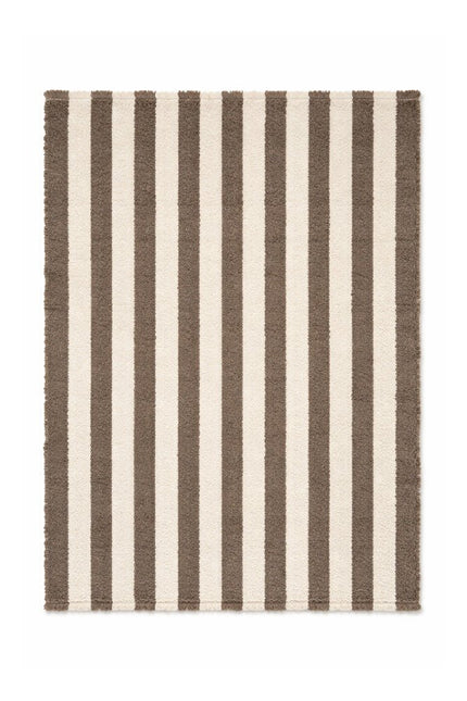 Katoenen Lopers - Lorena Canals Cabana Lines katoenen loper Stripes Naturel/Soil Brown - Vloerkledenloods