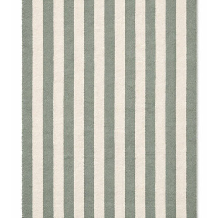 Katoenen Lopers - Lorena Canals Cabana Lines katoenen loper Stripes Naturel/Vintage Blue - Vloerkledenloods