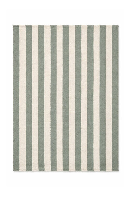 Katoenen Lopers - Lorena Canals Cabana Lines katoenen loper Stripes Naturel/Vintage Blue - Vloerkledenloods