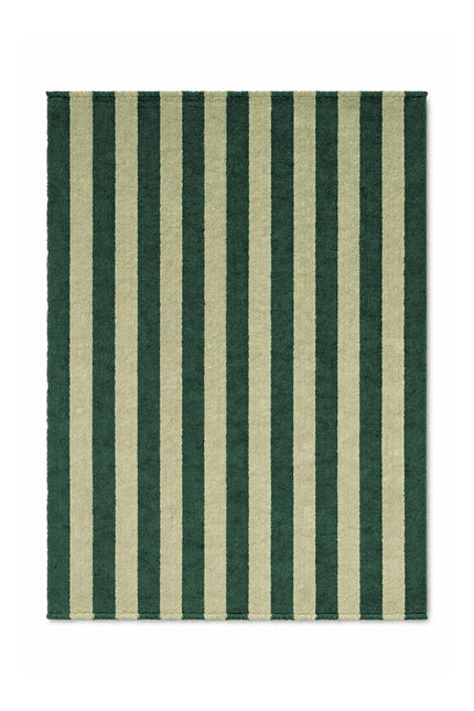 Katoenen Vloerkleden - Lorena Canals Cabana Lines katoenen vloerkleed Stripes Duck Green/Lint - Vloerkledenloods