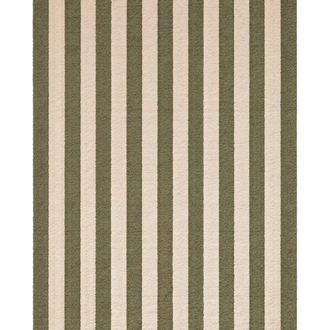 Katoenen Vloerkleden - Lorena Canals Cabana Lines katoenen vloerkleed Stripes Naturel/Kaki - Vloerkledenloods