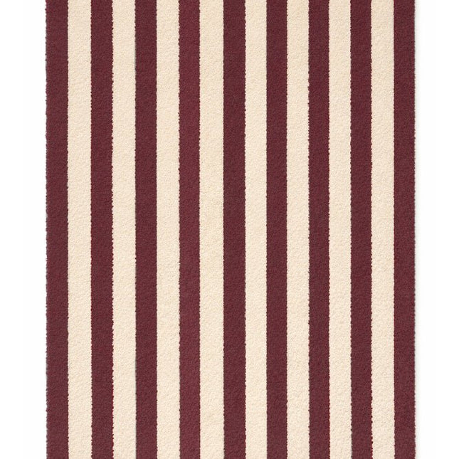 Katoenen Vloerkleden - Lorena Canals Cabana Lines katoenen vloerkleed Stripes Naturel/Marsala - Vloerkledenloods