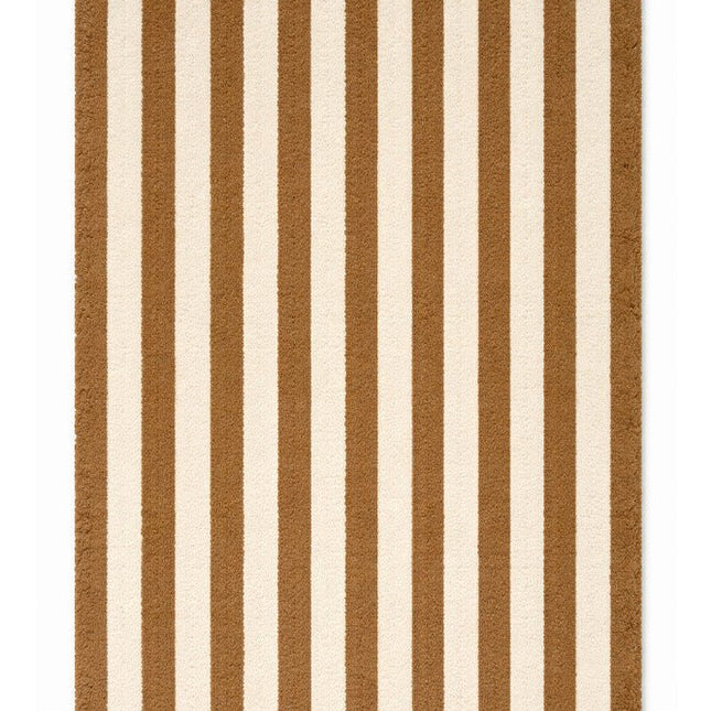 Katoenen Vloerkleden - Lorena Canals Cabana Lines katoenen vloerkleed Stripes Naturel/Ochre - Vloerkledenloods