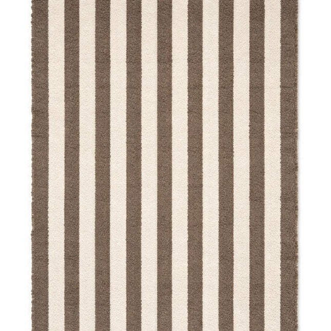 Katoenen Vloerkleden - Lorena Canals Cabana Lines katoenen vloerkleed Stripes Naturel/Soil Brown - Vloerkledenloods