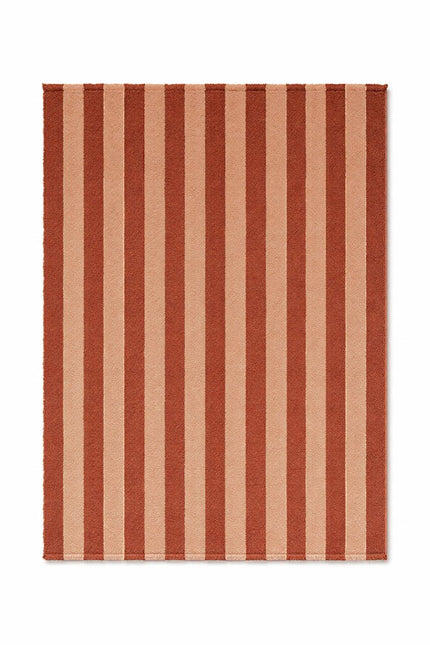 Katoenen Vloerkleden - Lorena Canals Cabana Lines katoenen vloerkleed Stripes New Terracotta/Pink Sand - Vloerkledenloods