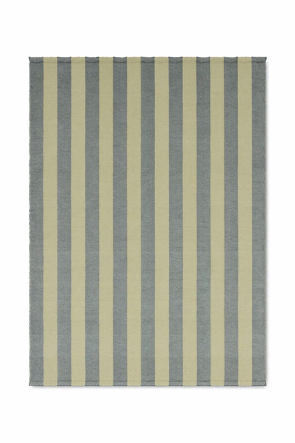Katoenen Vloerkleden - Lorena Canals Cabana Lines katoenen vloerkleed Stripes Vintage Blue/Lint - Vloerkledenloods