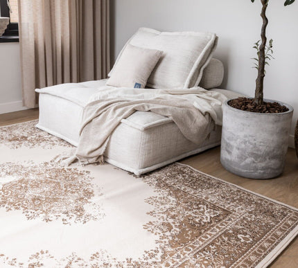 Vintage Vloerkleed Keshan Bruin/Beige
