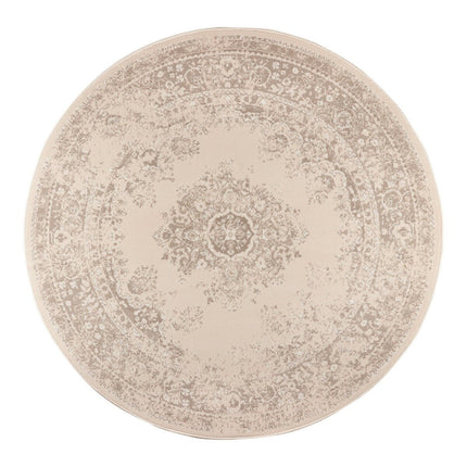 Rond Vintage Vloerkleed Keshan Zand/Beige