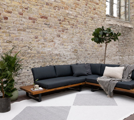 Buitenkleed Kite - Zwart/Wit - dubbelzijdig - EVA Interior