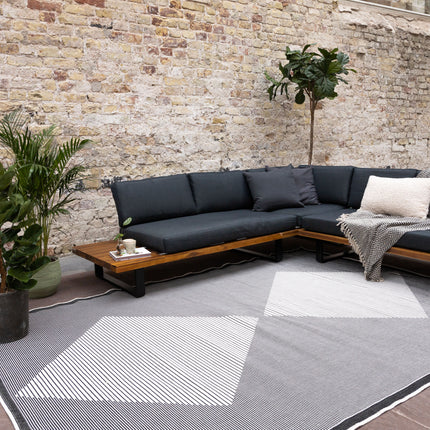 Buitenkleed Kite - Zwart/Wit - dubbelzijdig - EVA Interior