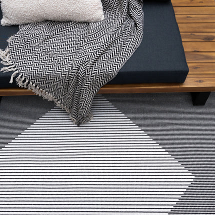 Buitenkleed Kite - Zwart/Wit - dubbelzijdig - EVA Interior