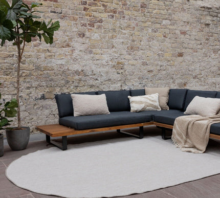 Buitenkleed Ovaal Mono - Grijs/Wit - Dubbelzijdig - EVA Interior