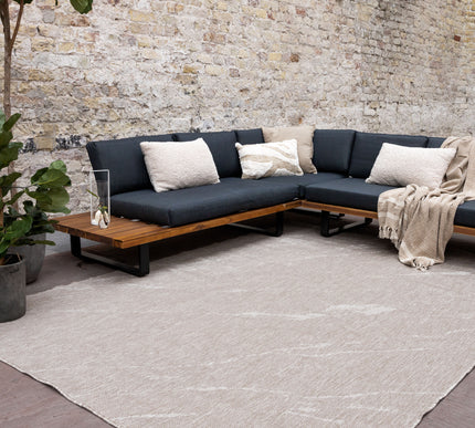 Buitenkleed Marble - Naturel/wit - dubbelzijdig - EVA Interior