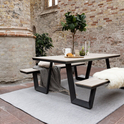 Buitenkleed Mono - Grijs/Wit - Dubbelzijdig - EVA Interior