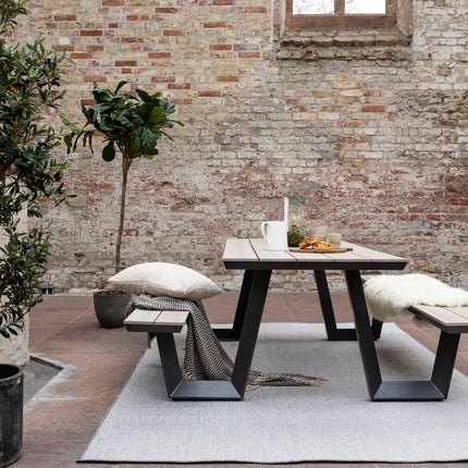 Buitenkleed Mono - Grijs/Wit - Dubbelzijdig - EVA Interior