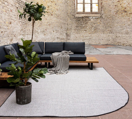 Buitenkleed Mono - Ronde hoek - Zwart/wit -  dubbelzijdig - EVA Interior