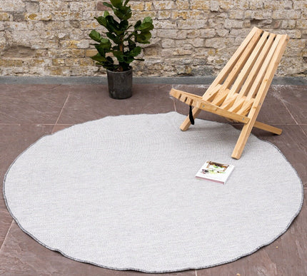 Rond Buitenkleed Mono - Grijs/Wit - Dubbelzijdig - EVA Interior