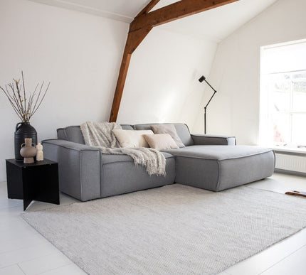 Vloerkleed Gerecycled Materiaal Ciro Beige/Wit