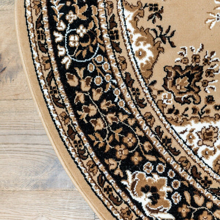 Vintage Vloerkleed Bruin Rond - Perzisch - Retro - Nain
