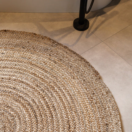 Rond vloerkleed Jute Naturel