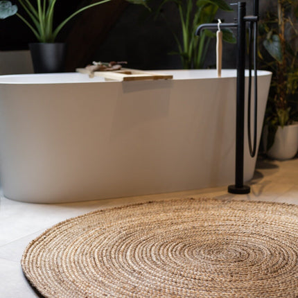 Rond vloerkleed Jute Naturel