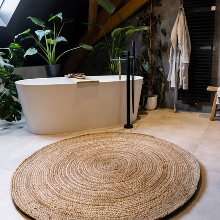 Rond vloerkleed Jute Naturel