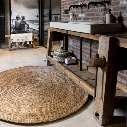 Rond vloerkleed Jute Naturel