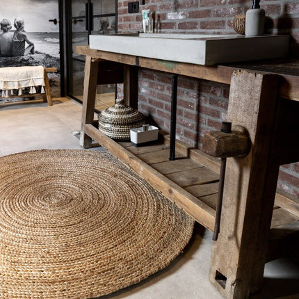 Rond vloerkleed Jute Naturel