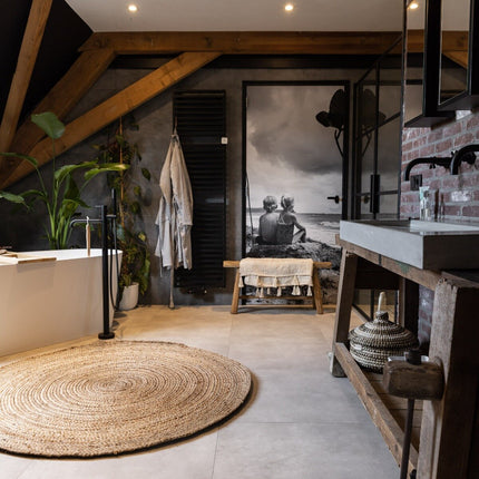 Rond vloerkleed Jute Naturel