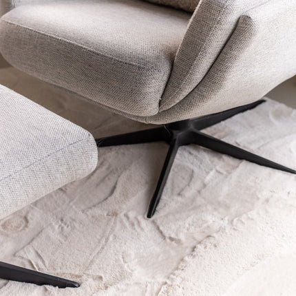 Rond Zacht Hoogpolig Vloerkleed Lux Creme