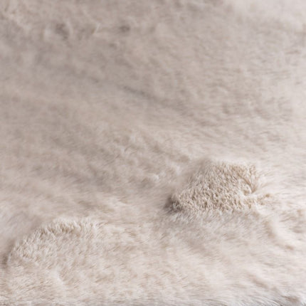 Rond Zacht Hoogpolig Vloerkleed Lux Creme